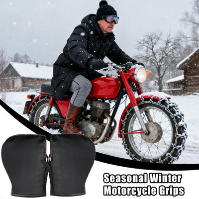 Motorcycle Handlebar Gloves Warm Windproof Insulated Gloves Waterproof Scooter Mittens For Motorcycle Riding Mountain Biking