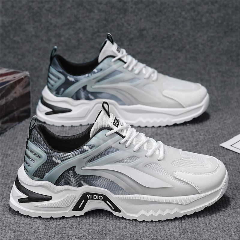 Fashion Thick Platform Mesh Upper Sports Shoes for Men Running Jump On Clearance All Brands Low Price Miked Colour Man Casual Sneaker