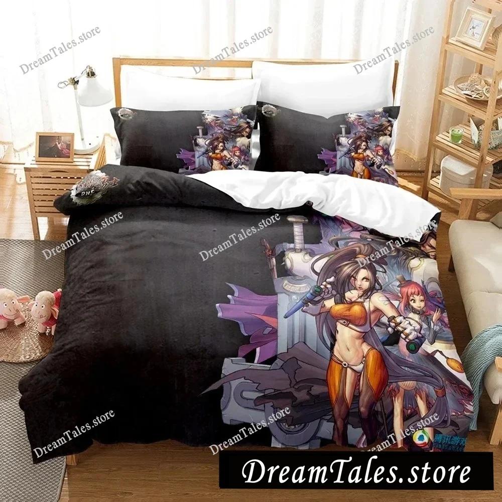 01 Game Dunge On Fighter Female Magician Bedding Set Single Double King Bed Set Children's Bedroom Duvet Set Dunge On Fighter 1