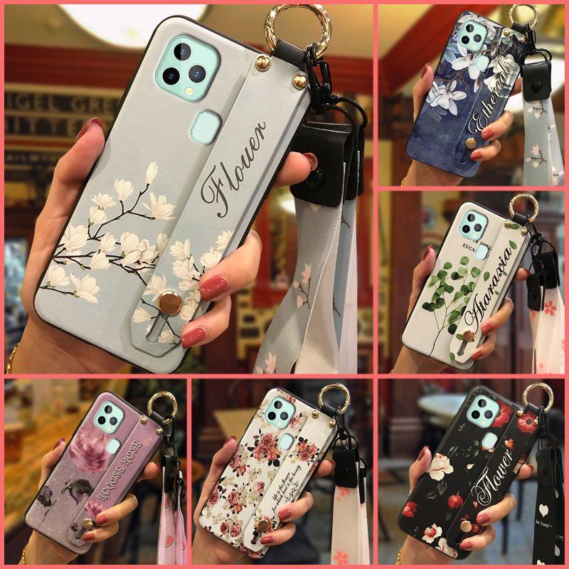 Shockproof Fashion Design Phone Case For Oukitel C22 Durable Protective Dirt-resistant Waterproof Lanyard Soft case Ring