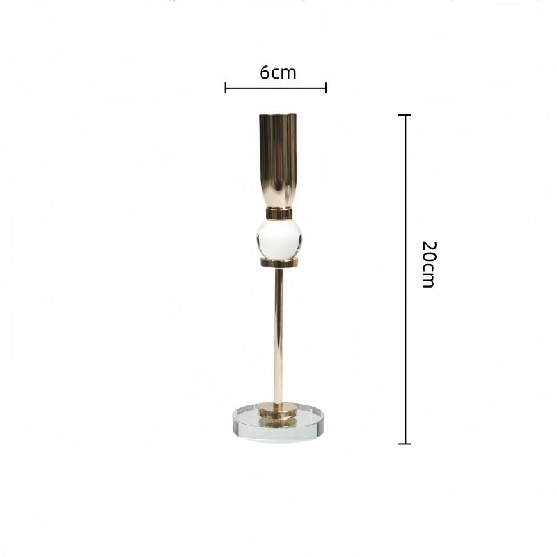 Crystal Candlestick Tall Candle Holder Transparent Glass Centerpieces Candle Stick Holder Home Decoration Accessories