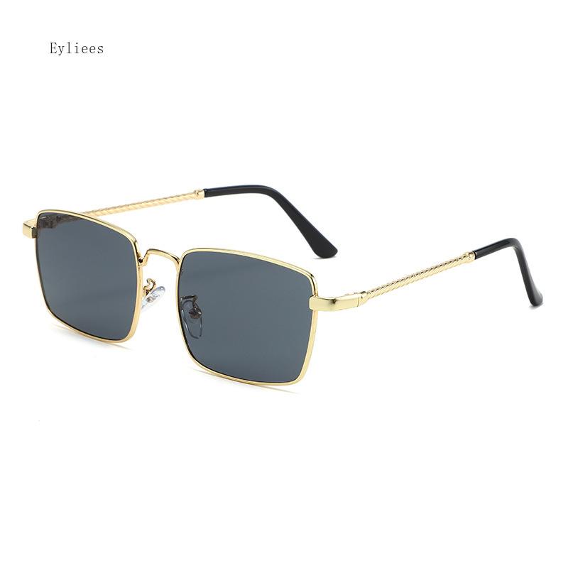 New Fashion Square Sunglasses Men  Designer Vintage Metal Sun Glasses For Women Retro Travel UV400 Eyewear gafas de sol