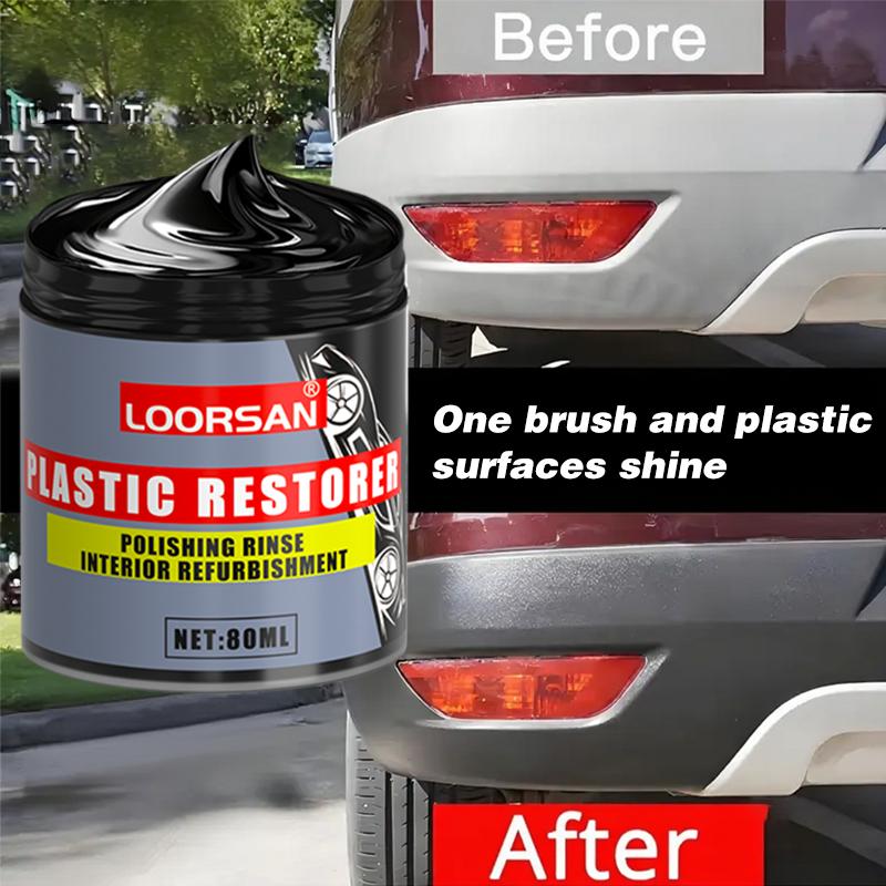 Plastic Mudguard Repair Kit, Quick Gloss Restoration, Protection, Car Care Set, Includes Tire Brightening Wax & Filler Cream