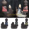 92MF Ceramic Little Monk Smoke Backflow Cone Censer Holder Incense for Burner Decorat