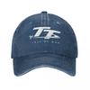 Isle Of Unisex TT Motorcycle Baseball Cap Vintage Distressed Denim Snapback Cap for Unisex Women Outdoor Activities Caps Hat
