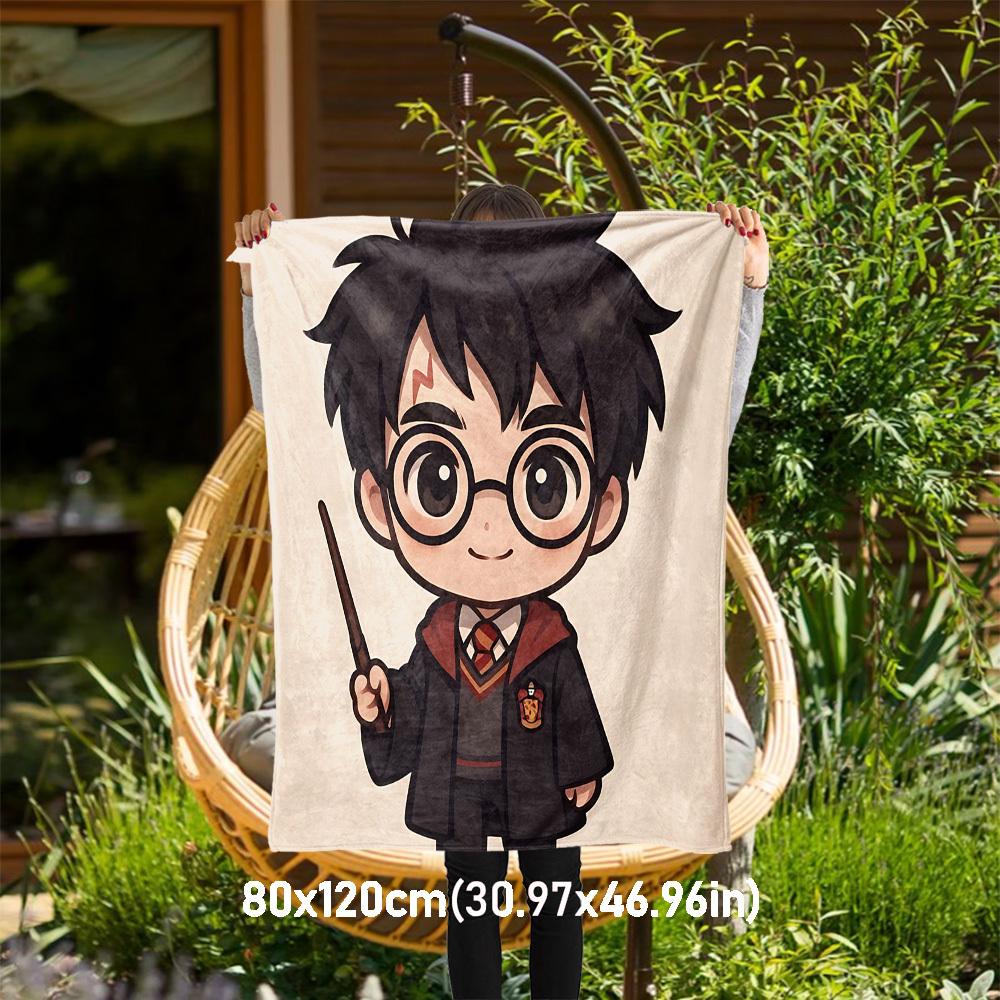 1pc Hogwarts magic wand Outdoor Flannel Throw Blanket All Season Soft Warmth,Home Decor 1031124