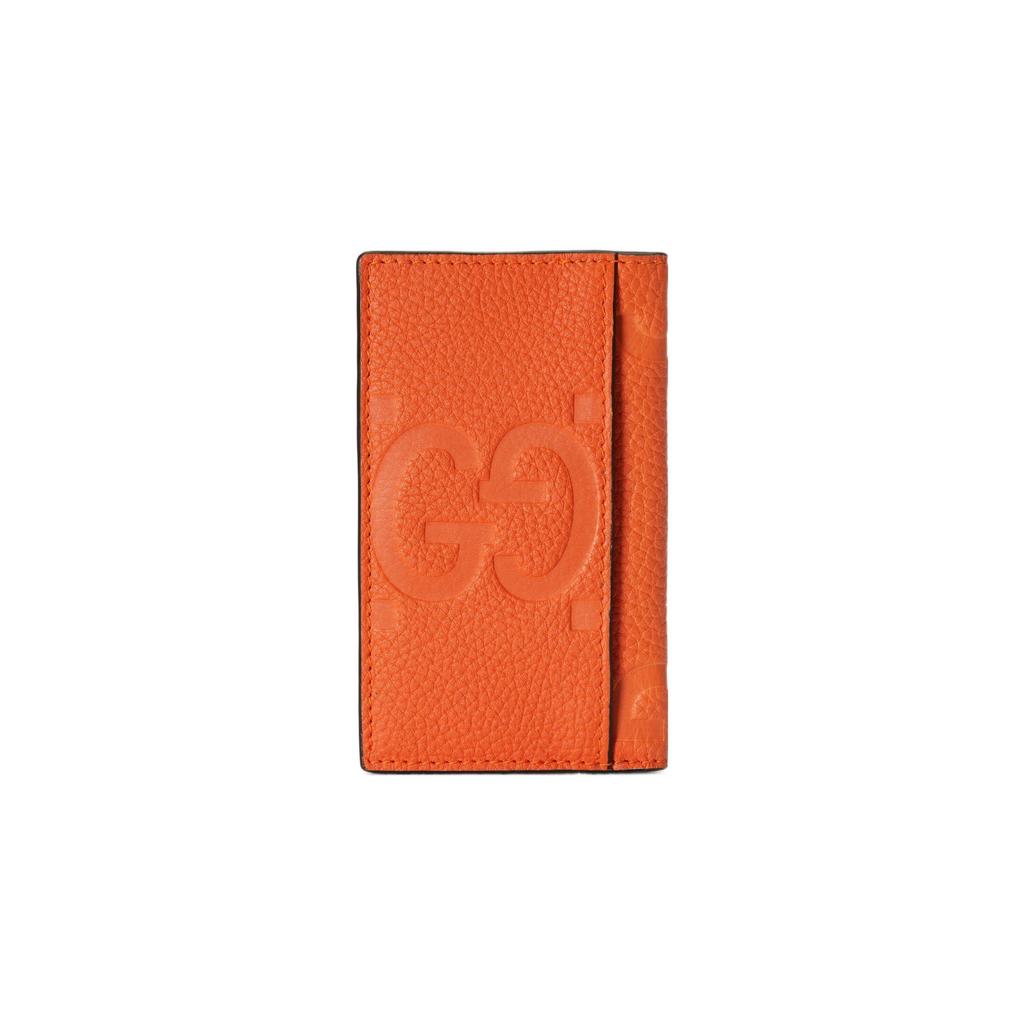 Gucci Card Holder GG Embossed Orange Leather 739478-AABY0-7505