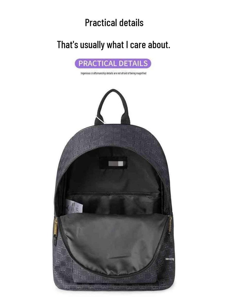 AJ Flying Man 23 Checkerboard Large Capacity Backpack for Travel & Students