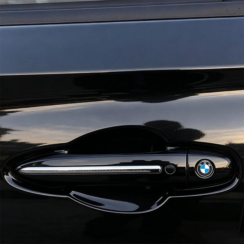 WCHT7 4pcs Car Door Lock Keyhole Stickers Anti-blocking Decals For BMW E46 F48 1 3 5 6 7 Series X1 X3 X4 X5 X6 F20 E60 E39 G20 E36 G38