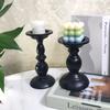 Nordic Two-Tone Gold & Black Metal Candlestick - Luxury Minimalist Scented Candle Holder for Home & Wedding Decor