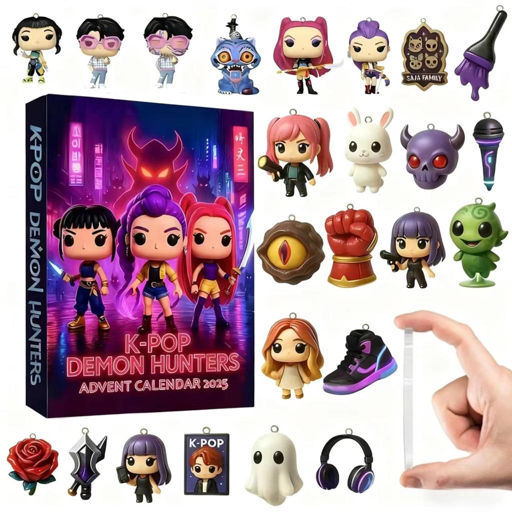 In Stock Christmas Kpop Demon Hunting 24pcs Advent Calendar Surprise Blind Boxes For Halloween Mystery Box Gifts Toys