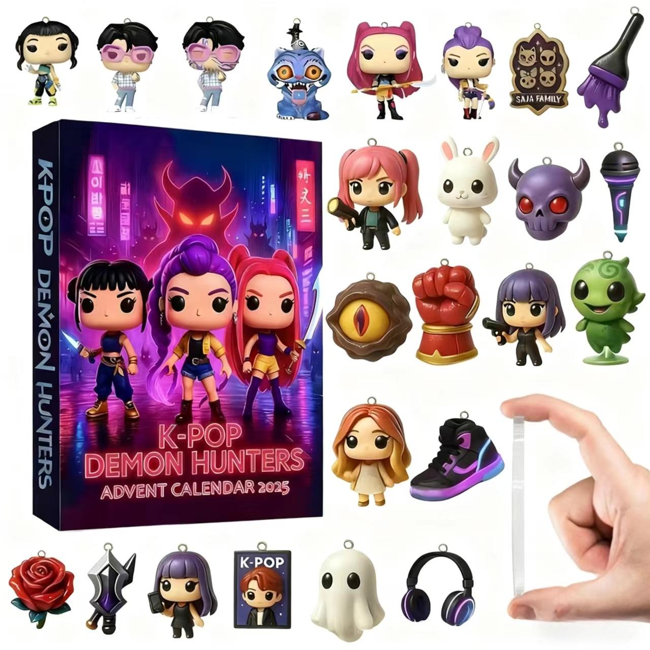 

In stock Christmas Kpop Demon Hunting 24pcs Advent Calendar Surprise Blind Boxes For Halloween Mystery Box Gifts Toys