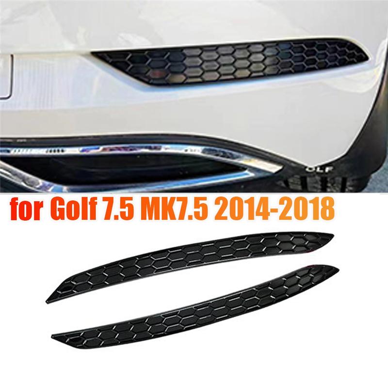 2Pcs Car Styling Honeycomb Tail Rear Fog Lamp Cover Trim Sticker For Golf 7.5 MK7.5 Rear Bar Bumper Reflector Strips-A87Q