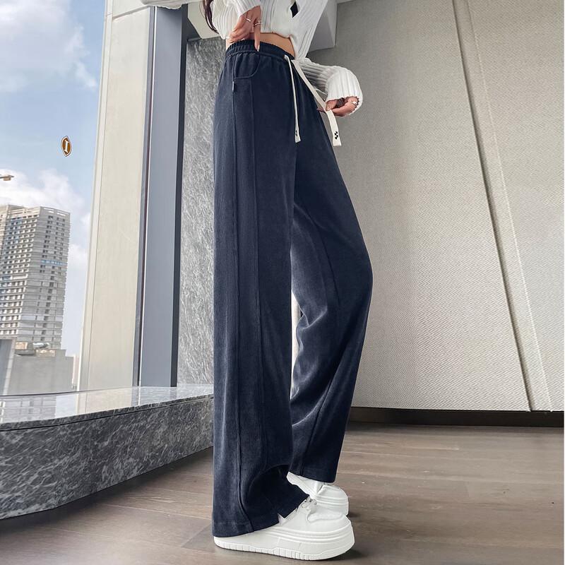 Handu Yishe Women's 2025 High-Waist Slimming Wide-Leg Banana Pants