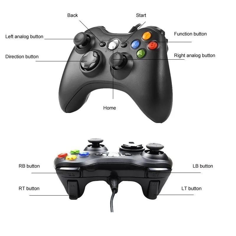 Wired USB Game Controller for Xbox360 Console Joypad for Win 7/8/10 PC Joystick Controle Mando Gamepad for Xbox 360 Accessories
