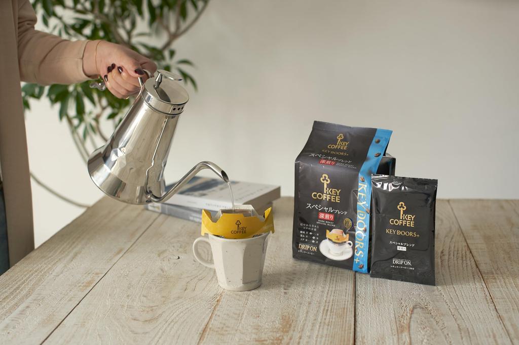 Key Coffee KEY DOORS+ Drip On Special Blend Dark Roast 10 bags (10 servings), Drip Coffee, Regular Coffee