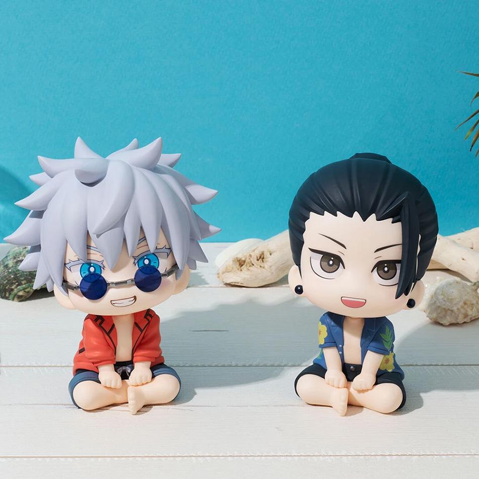 HOT Anime JJK Figure Summer Gojo Satoru Action Figures PVC Mini Edition Models Geto Suguru Figurine JJK Beach casual wear Durable Gifts
