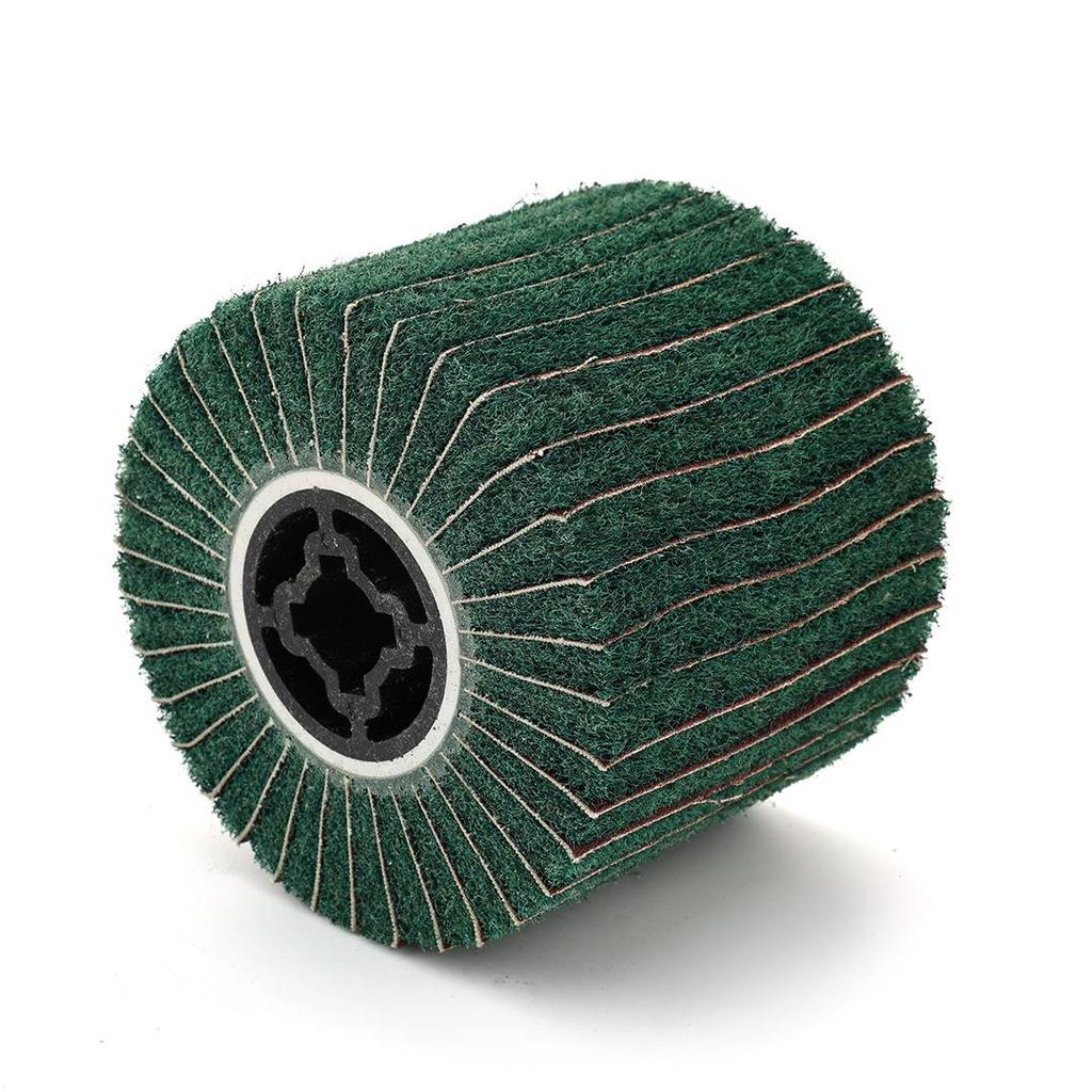 Brushed Stainless Steel & Nylon Fiber Polishing Disc with Cross Core