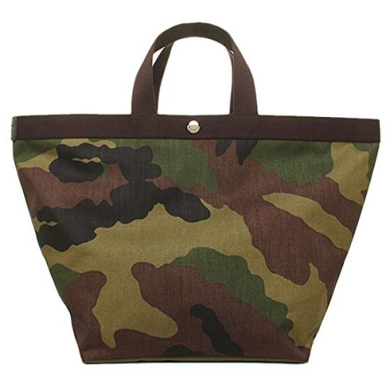 Herve Chapelier 725W Tote Size Brown Bag, 49/69, Women's, Camouflage, [Used]