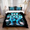 Six Seven Logo Design Print 3Pcs Bedding Setduvet Cover With 2 Bedropillowcase Home Birthday Gift