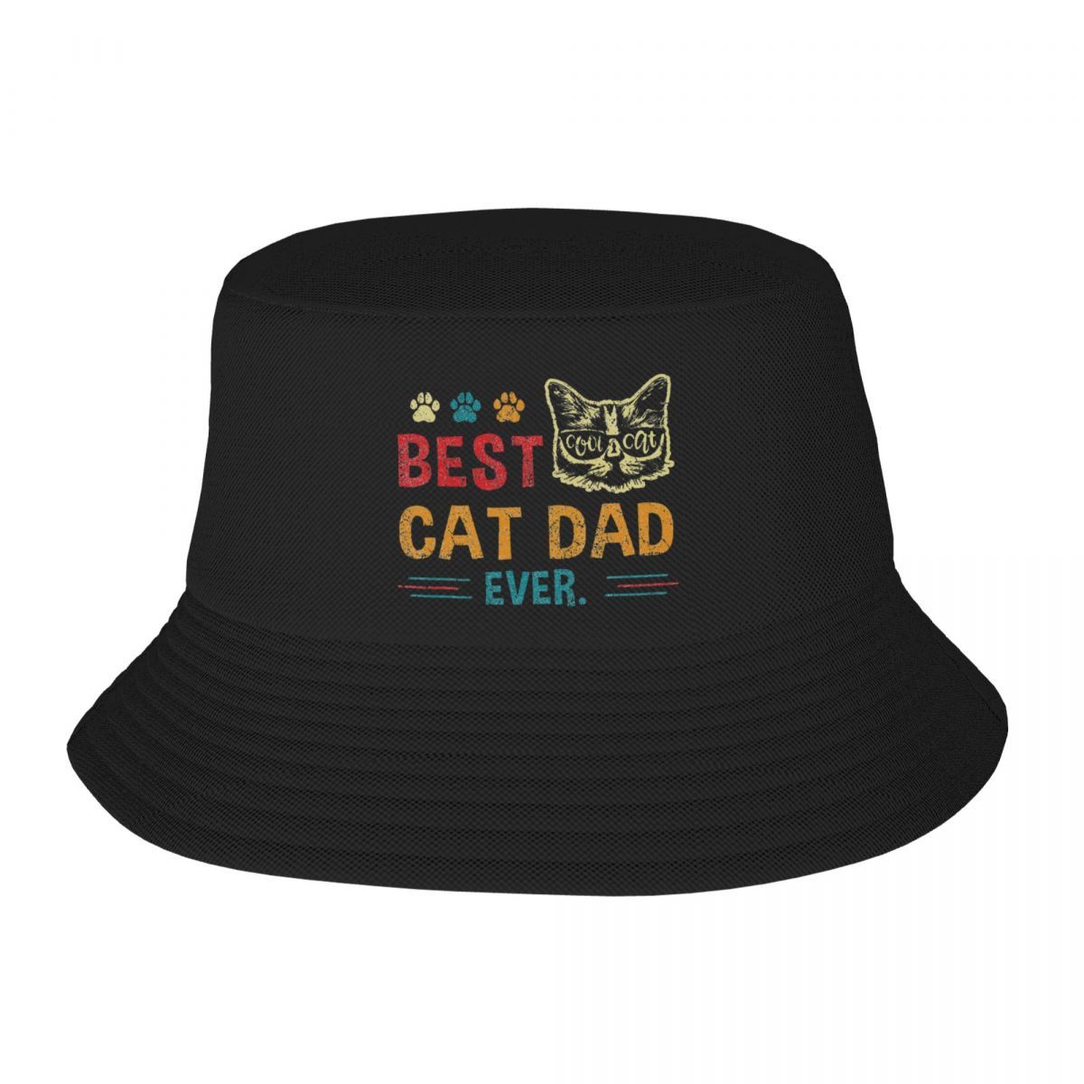 

Custom Vintage Best Cat Dad Bucket Hat Women Unisex Fashion Summer Outdoor Sun Father Day Gift FisherUnisex Cap