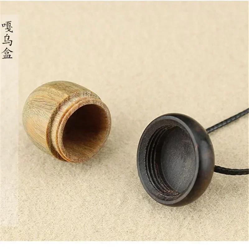 Ebony Acorn Wishing Bottle Jewelry Wishing Bottle Vintage Screwable Pendant Gawu Box Adjustable Necklace
