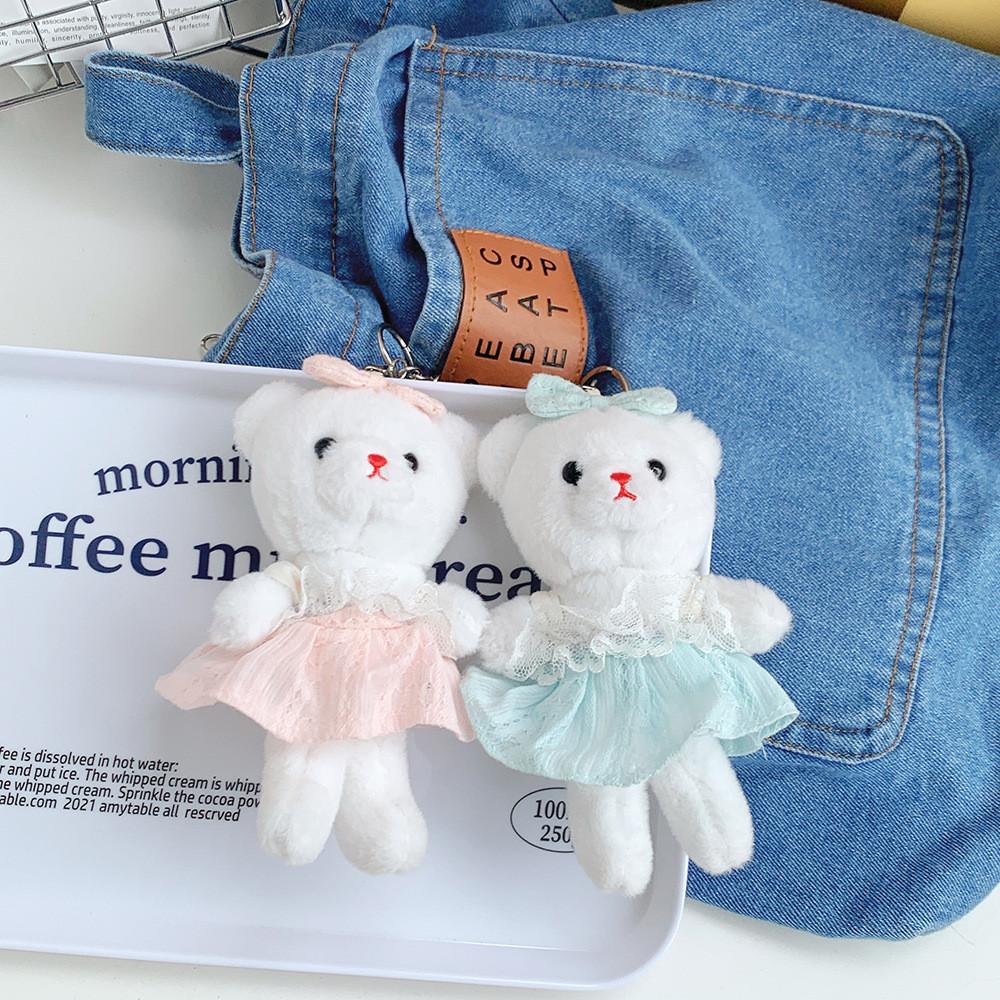 Adorable Plush Rabbit Keychain Soft Pp Cotton Stuffed Animal Cute Hanging Doll