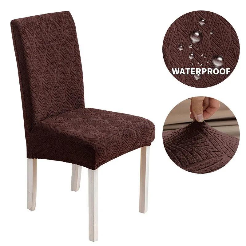 TPU Coated Waterproof Chair Cover with Back Universal Fit Custom Stretch Slipcover for Dining Room Kitchen Home Use
