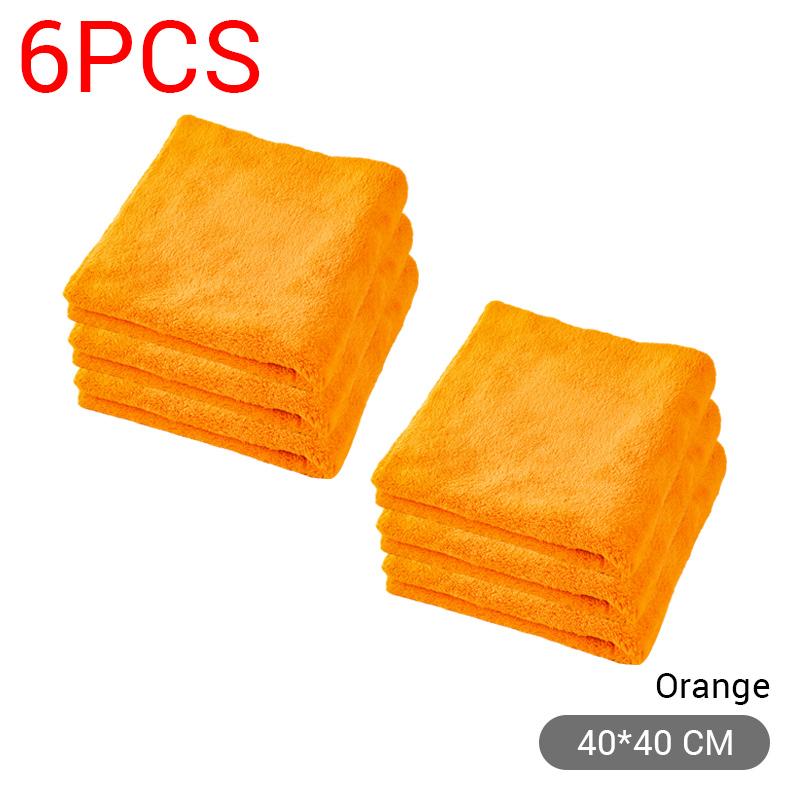 SEAMETAL 600GSM Microfiber Car Cleaning Towel 1/3/6/9pcs 40X40cm Thickened Car Wash Towels Auto Detailing Care Drying Cloth Rags
