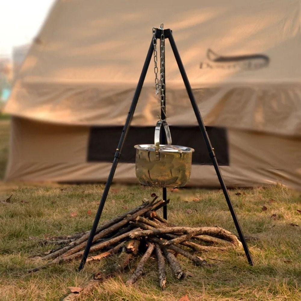 Mit Griff und Deckel Outdoor Camping Topf 17-26cm Tragbarer Einzelpfannentopf Picknick
