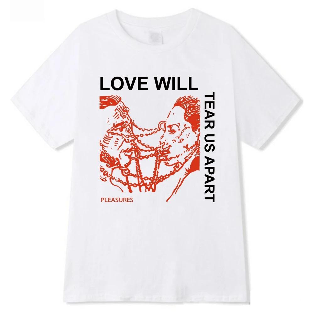 Pánské 100% bavlněné tričko Lil Peep Peep Love Will Tear Us Apart Potisk Nadměrné grafické tričko Hip Hopové oblečení Ležérní topy