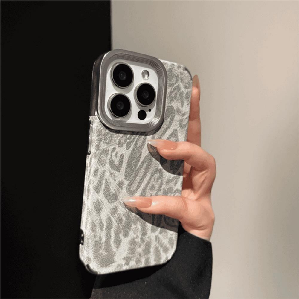 Luksusowe Etui w Chłodny Wzór Pantery Dla iPhone 17 Air 16 Pro Max 15 14 Plus 13 12 11 Matowe Poszycie Skórzana Tekstura Odporne na Wstrząsy Pokrowiec