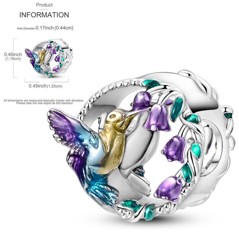 Elk Dinosaur Luminous Firefly Dangle Charm Flower Beads Sale Copper Fit Bangle Bracelet Diy Jewelry Charms