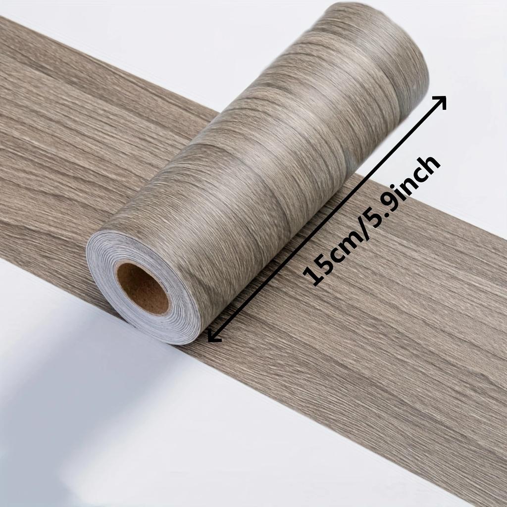 1 Stück 5m x 15cm Selbstklebende Holzmaserung Türrahmen Dekorationsaufkleber Sockelleiste Taillenlinie Heimdekoration Wandaufkleber Renovierung
