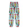 Women's Christmas  Print Trousers With Drawstring Cuffs Casual Pants And Pajamas