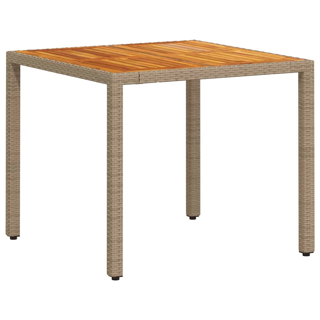 Garden Dining Set 3 Pcs Beige Poly Rattan