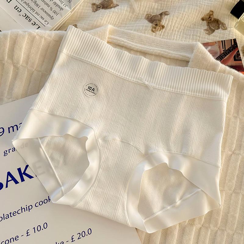 7A Women's Seamless Mid-Waist Cotton Underwear, Skin-Friendly for Teen Girls, Pure Cotton Triangle Shorts