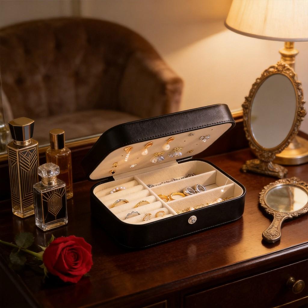 Jewelry Box Vintage Jewelry Storage Box With Multiple Compartments For Travel And Gift Use