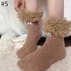 Women Girls Winter Thick Coral Fleece Cartoon Big Mouth Monster Plush Sleep Socks Warm Soft Home Socks