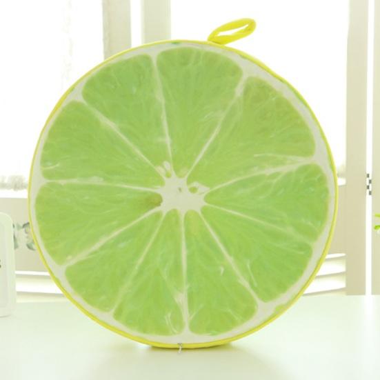 Подушка-кидок зі скибочками фруктів Кругла кавун ківі апельсин Подушка 3D-друк Весела фруктова декоративна подушка Накладка на сидіння для дивана стільця підлоги