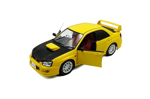 SOLID O 1/18 Scale Subaru Impreza WRX STI Solid Works 2003 (Yellow) Finished Model (S1812302)