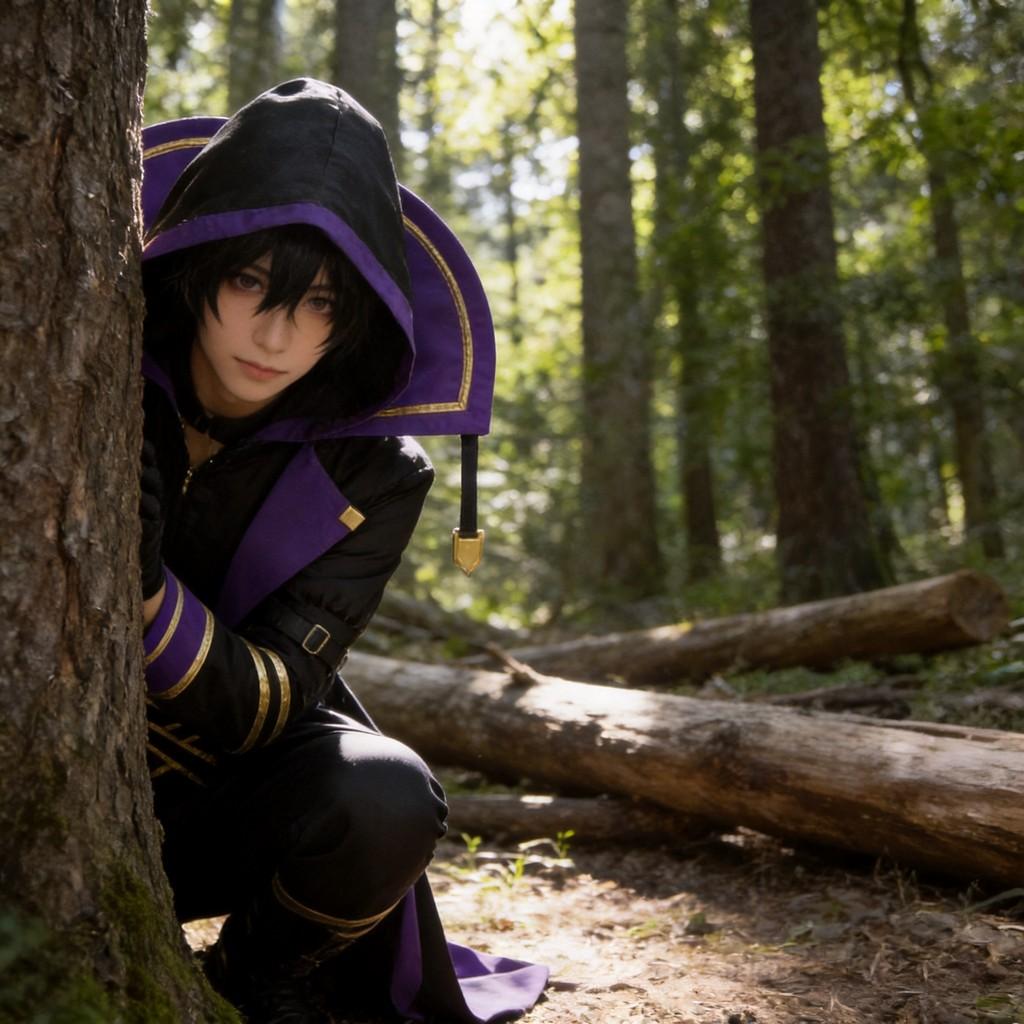 Traje de Cosplay de The Eminence In Shadow con Material de Poliéster para Eventos de Videojuegos y Anime