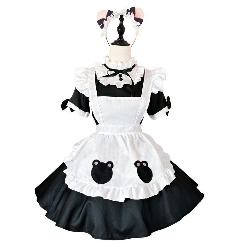 Bear Maid Costume Cosplay Maid Restaurant Maid Anime Performance Costume Cute Lolita Black and White Maid