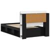 Bed Frame with Storage Space Black 90 X 200 Cm Engineered Wood