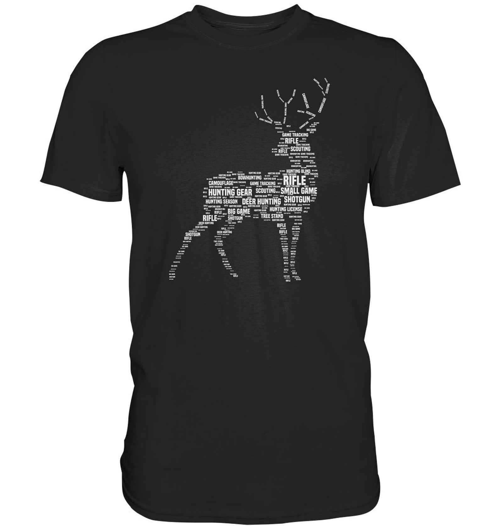 Deer Terms T-Shirt Hunting Antlers Forest Red Deer Hunter - Premium Shirt S