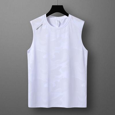 Ärmellose Weste für das Sommertraining für Herren, schnelltrocknend, lockeres Lauf-Kurzarm-T-Shirt, Basketball-Sporttrainingsweste, modisch