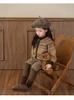 Girls' 2026 Plaid Knit Cardigan - Korean & British Style Sweater