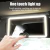 Auto Vanity Mirror Makeup Mirror Three Gear Adjustment LED Mirror  Sun Visor Plate