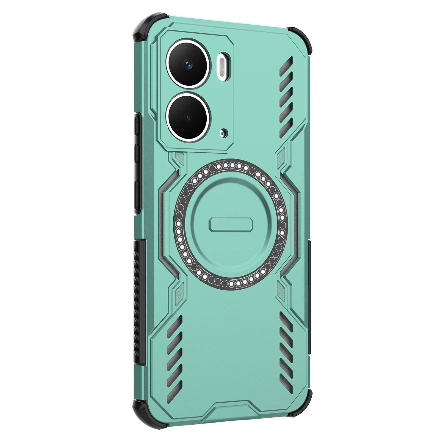 

For Realme P3 5G/Neo7x 5G Magnetic Case Butterfly Armor Hollow Heat Dissipation PC + TPU Phone Cover C