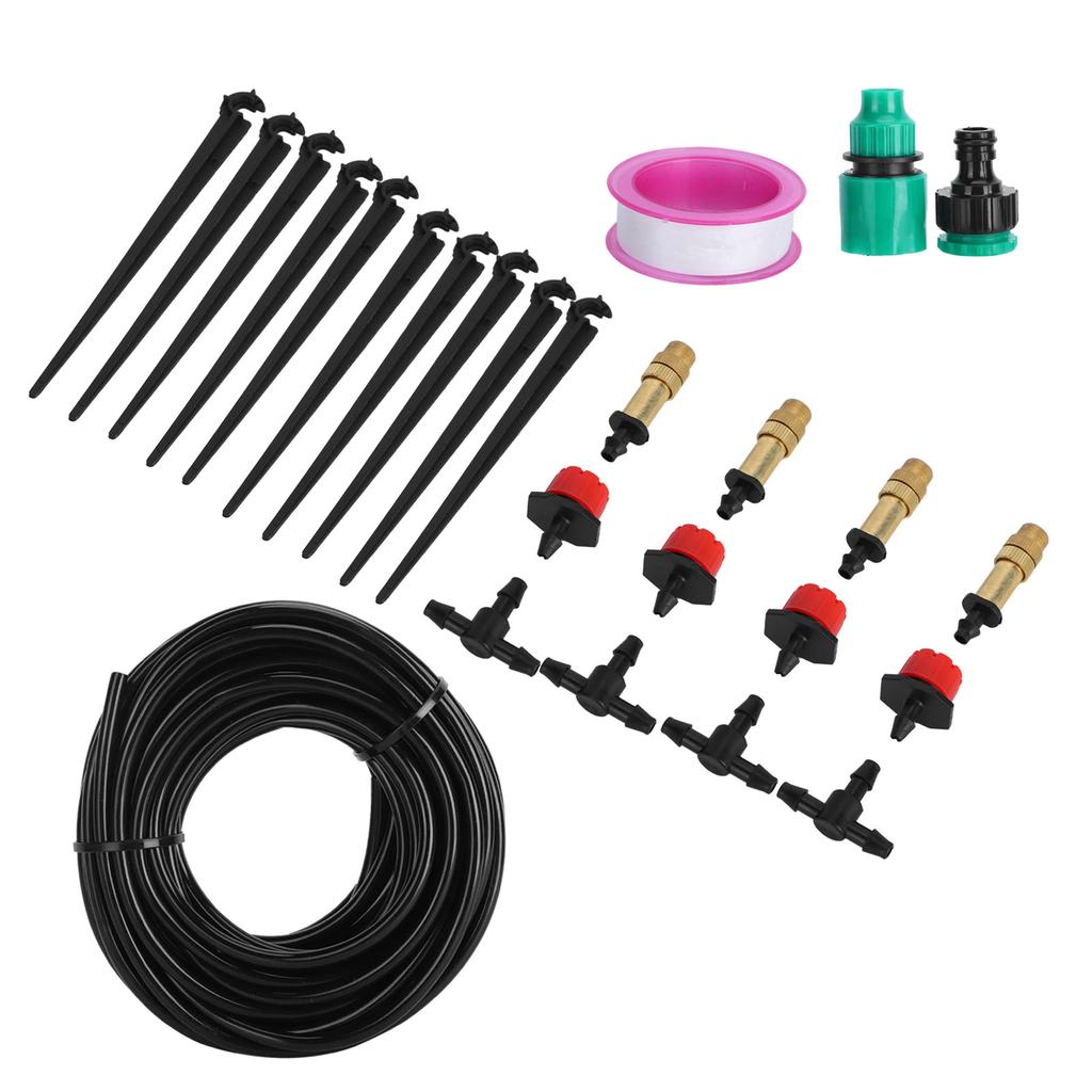 10m Mikro Automatisches Tropfbewässerungsset Bewässerung Sprühdüse System für Garten Gewächshaus